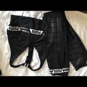 PUMA CROP TOP & LEGGINGS SIZE M